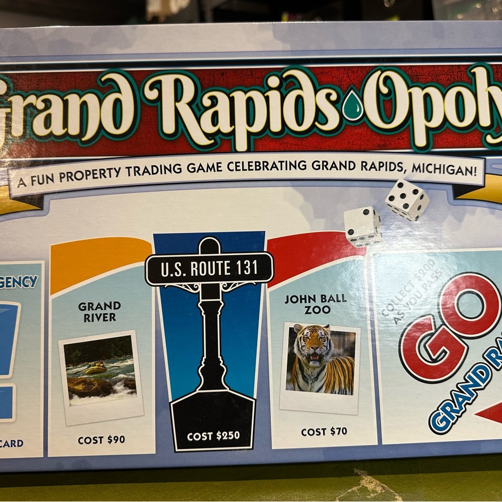 Grand Rapids-Opoly Board Game - Blue and White